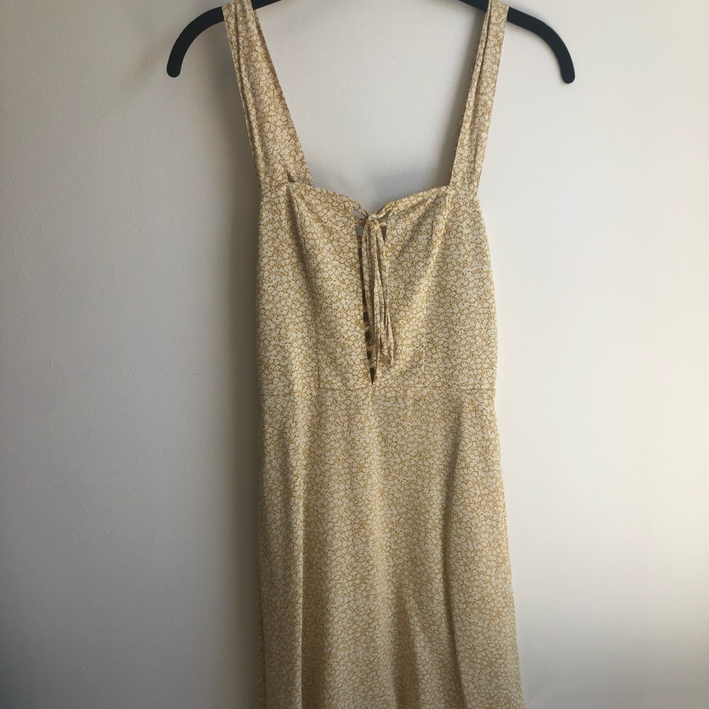 Flynn Skye Leila LaceUp Mini Yellow Xs For love and lemons summer dress